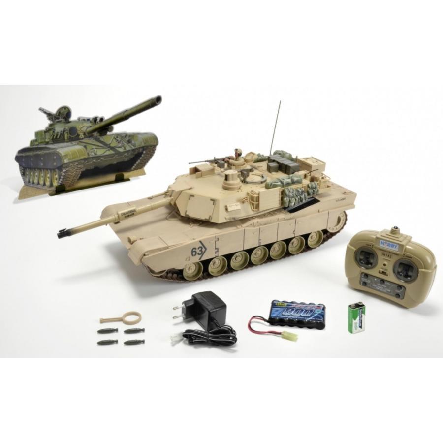 1/16 ラジコン ドイツ 戦車 M1 A2 Abrams 砲弾発射装置付き 全長60cm
