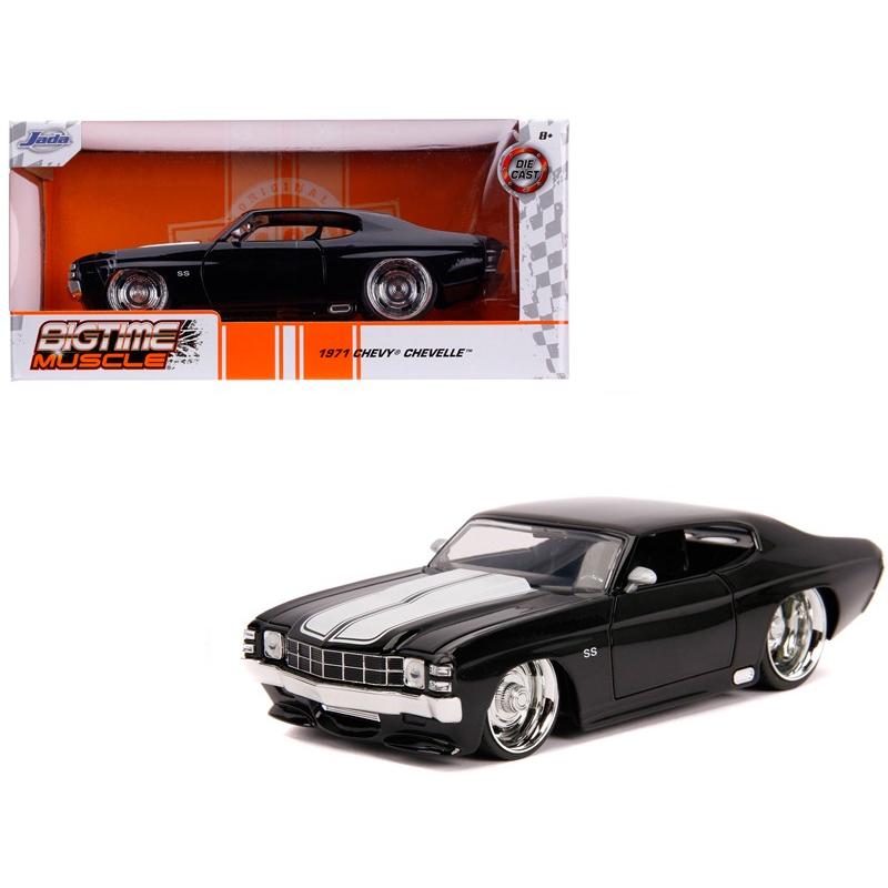 ミニカー 1/24 JadaTOYS 1971 シボレー・シェベル SS 黒 予約商品