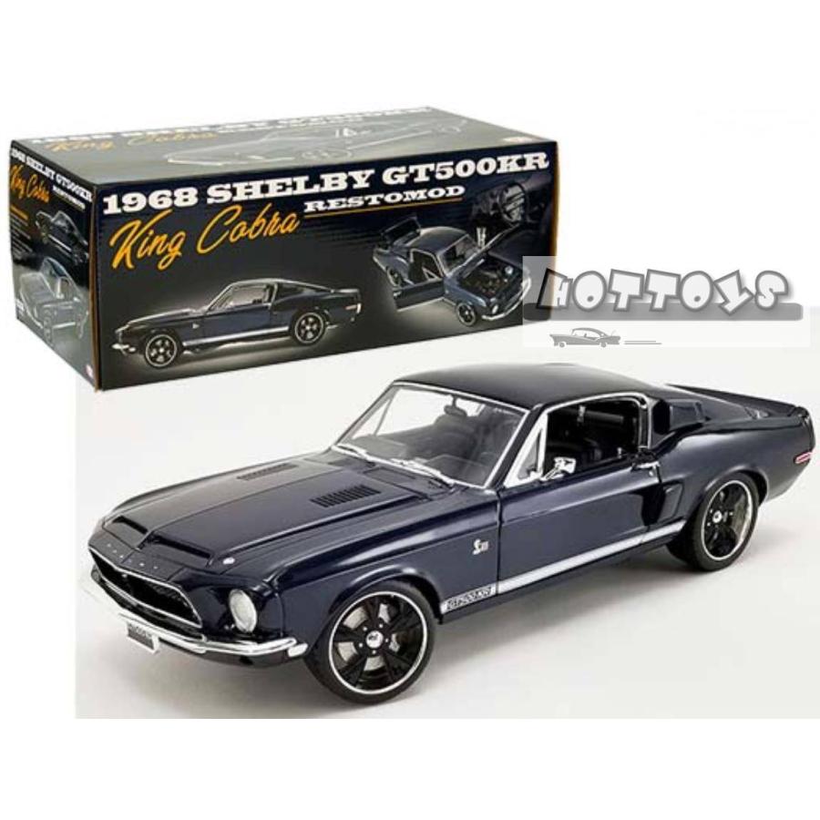 ミニカー 1/18 ACME 1968 シェルビー GT-500 KR 紺色 マスタング
