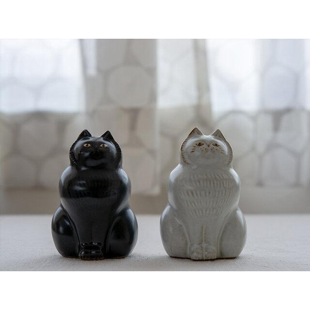波佐見焼 オブジェ sen 猫の置物 twin cats インテリア ネコ 陶磁器