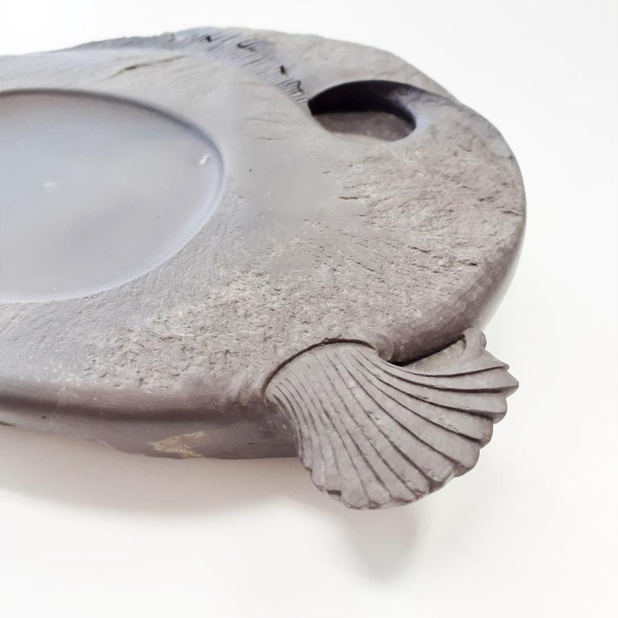 現品限り】旧麻子坑 端渓硯 魚型 硯 書道硯 きゅうましこう たん