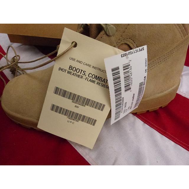 米軍実物 デザート ホットウェザーFRコンバットブーツ 8W 282x