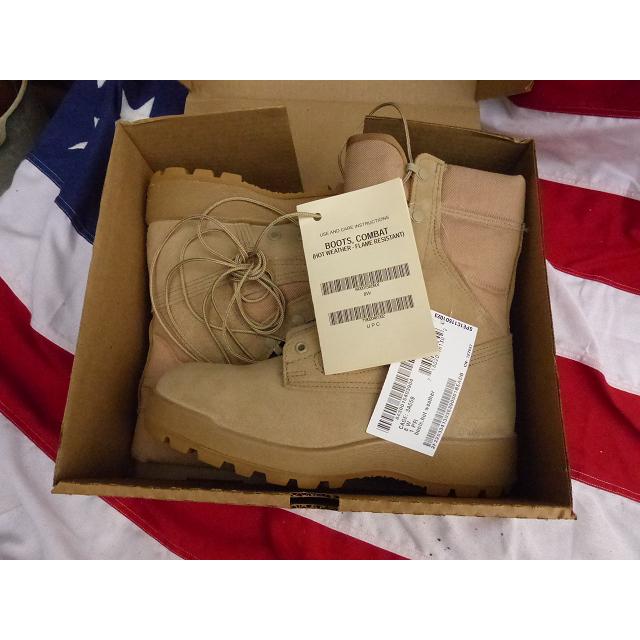 米軍実物 デザート ホットウェザーFRコンバットブーツ 8W 282x