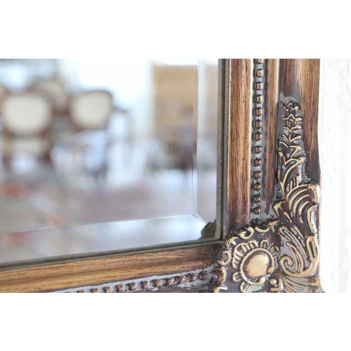 デコレーションミラー 壁掛け ミラー ブラウン 縦横兼用 鏡