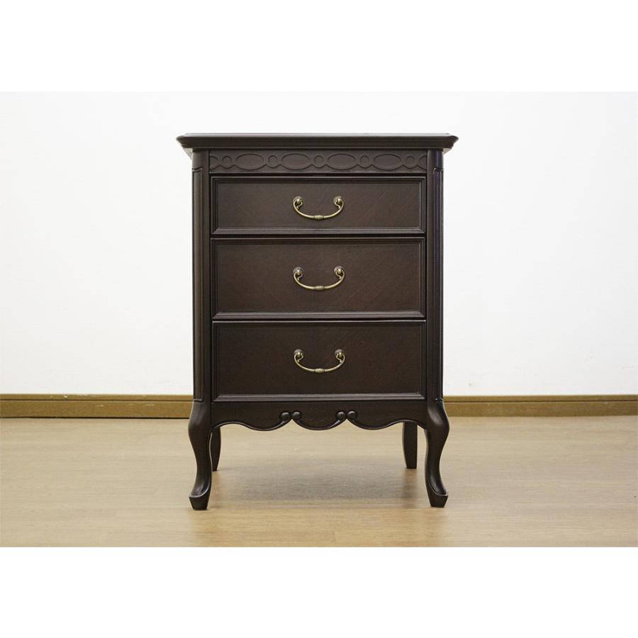 東海家具工業 チェスト ナイトテーブル サイドテーブル 3段