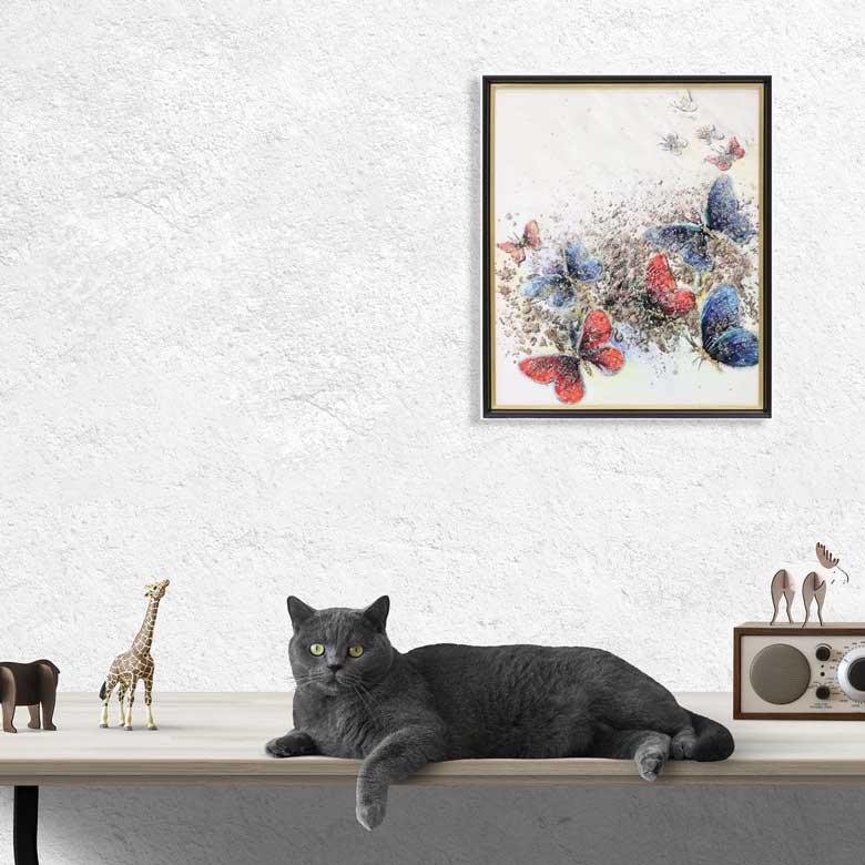 クリスタルアート 蝶 ピクチャー アートフレーム バタフライ KOTYOU