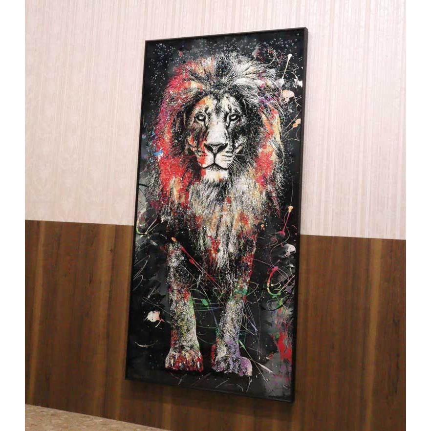 アートフレーム バーテックス ライオン クリスタルピクチャー 額絵