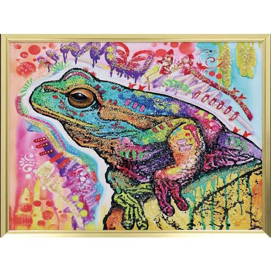 アートフレーム カエル/POP クリスタルピクチャー 額絵 ゴールド