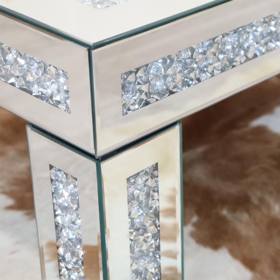 ミラー家具 リビングテーブル ローテーブル 110cm 長方形 ガラス