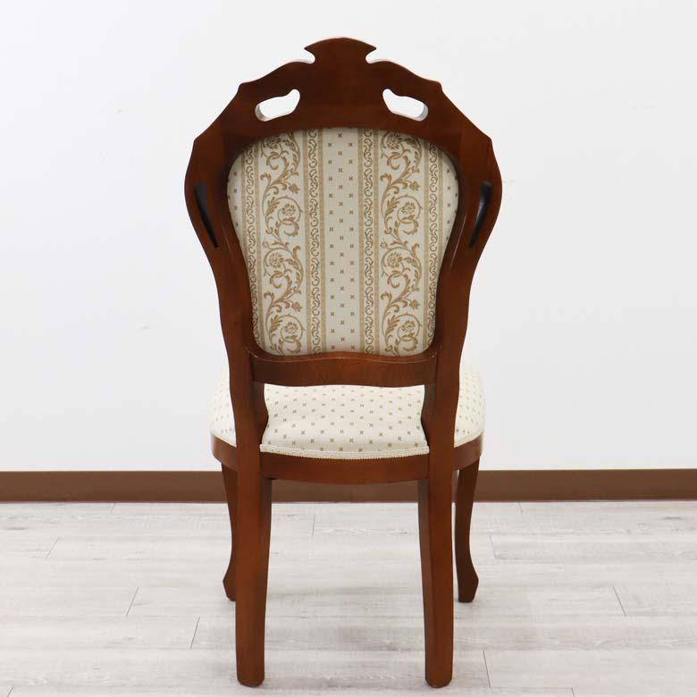 イタリア ダイニングチェア 猫脚 ベージュ 完成品 イス ヴェローナ