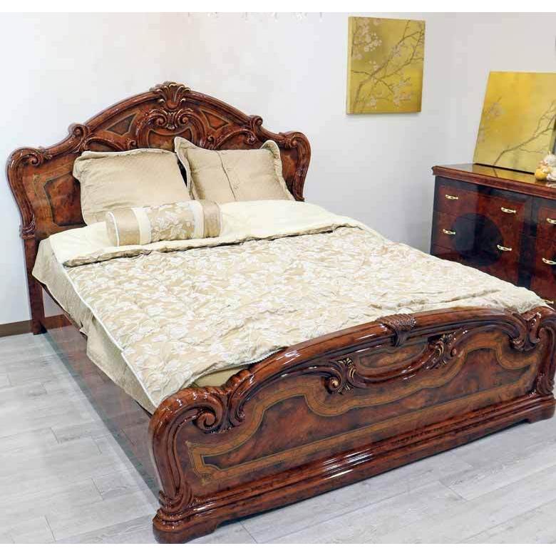 サルタレッリ アマルフィ クイーンベッドフレーム ウォールナット