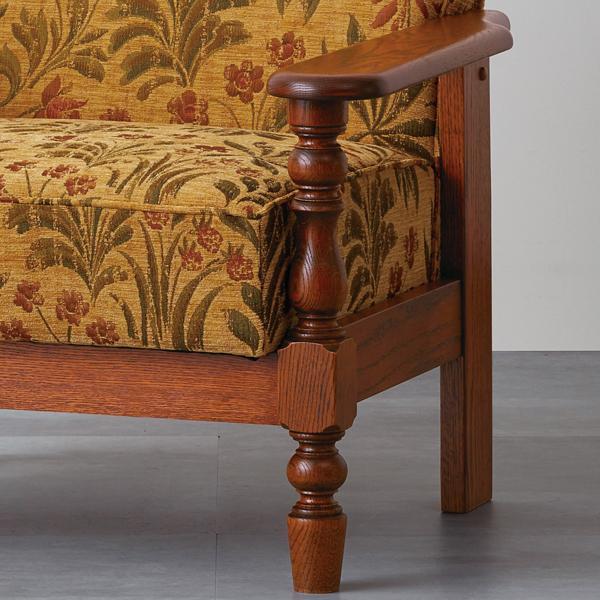 カントリーハウス 1人がけソファ W78cm サロン オーク材 天然木使用