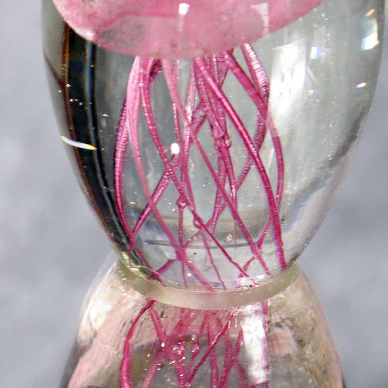 ガラス クラゲ小 ピンク 置物 海月 オーナメント ガラス雑貨 ペーパー