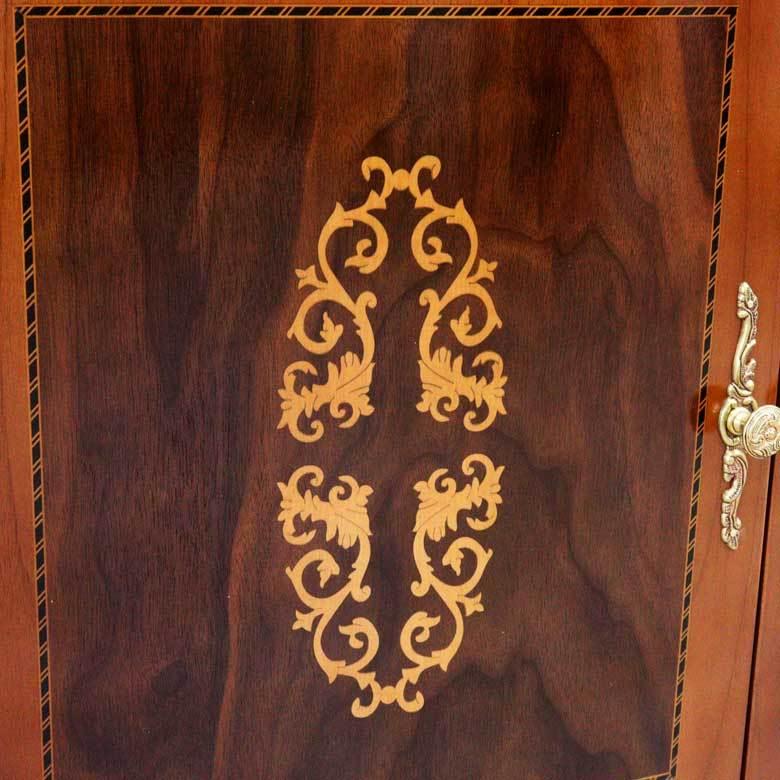 イタリア サイドボード 猫脚 象嵌 4303 DOGI 完成品 送料無料 高級家具