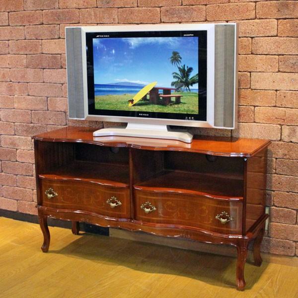 テレビ台 ローボード イタリア 家具 象嵌 W110cm 猫脚 538G TV台 TV