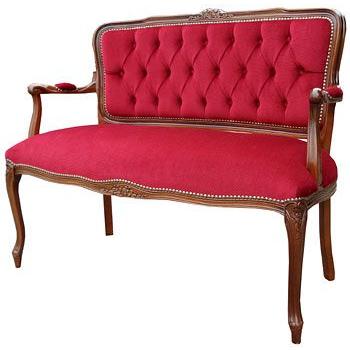 イタリア 二人がけソファー レッドモケット ソファ 2P 2人掛け