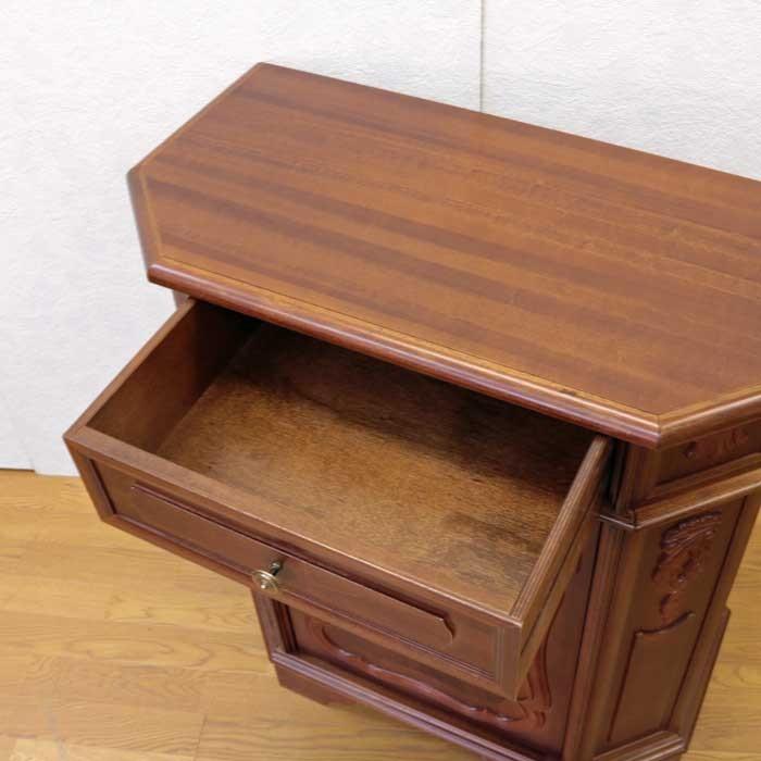 イタリア 家具 ローキャビネット サイドボード 幅80cm 象嵌 完成品