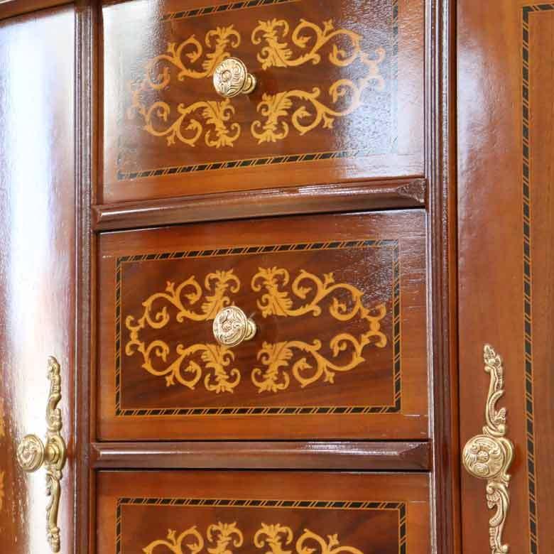 イタリア ローキャビネット 象嵌 サイドボード 猫脚 4316/DOGI