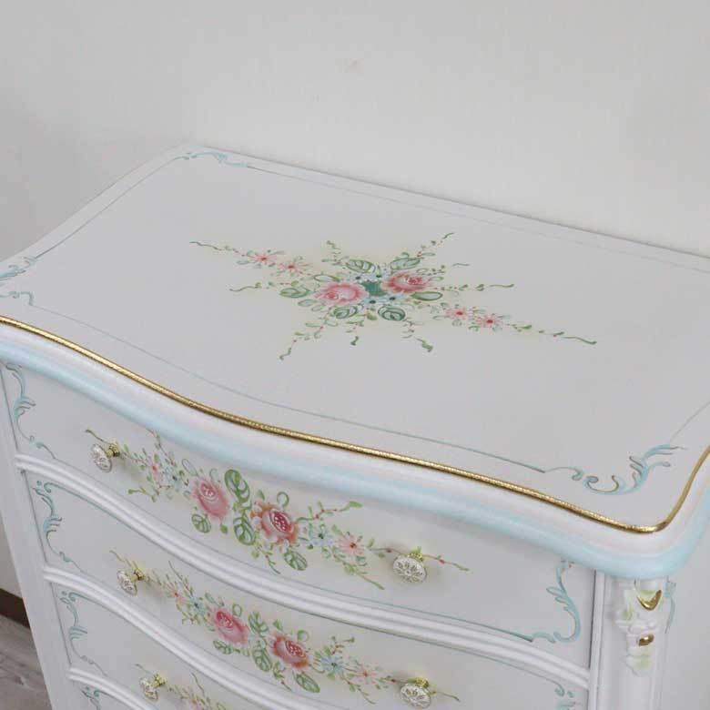 ロココ 3段チェスト タンス 収納家具 チェスト 衣類収納 3引き出し 猫