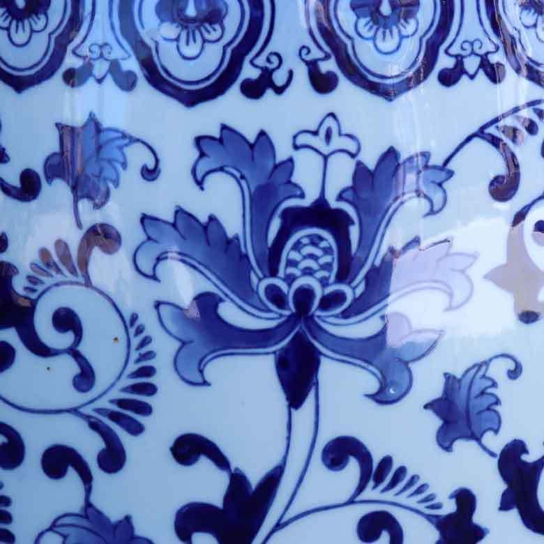 スツール 陶器 花台 青花 花柄 台 プランター置き 椅子 イス チェア