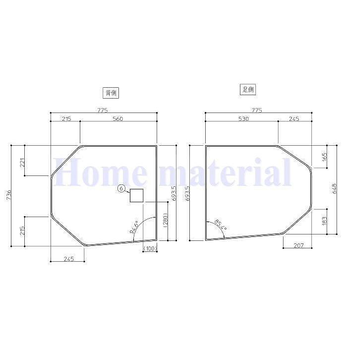 TOTO お風呂のふた 風呂ふた 断熱2枚割りフタ（1600） 組みふた 外寸