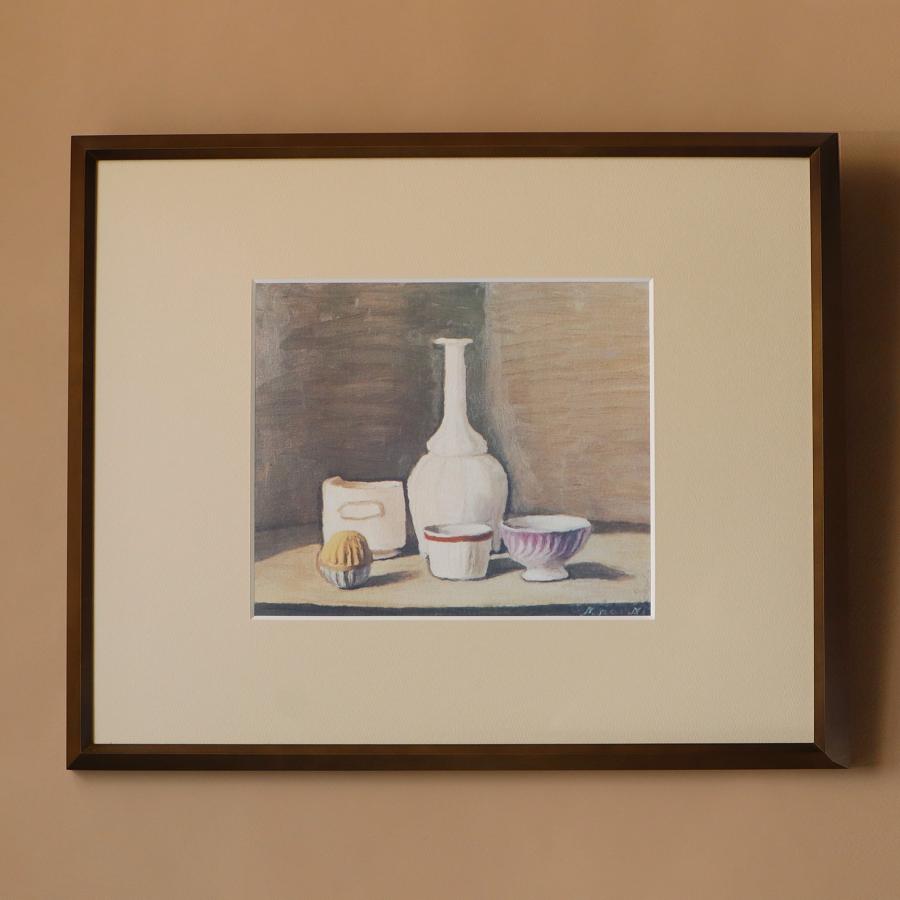 ジョルジョ・モランディ 「静物 1946」アートポスター（フレーム付き