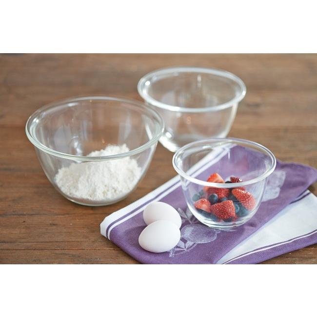 HARIO（ハリオ） 耐熱ガラス製ボウル3個セット 満水容量900ml、1500ml