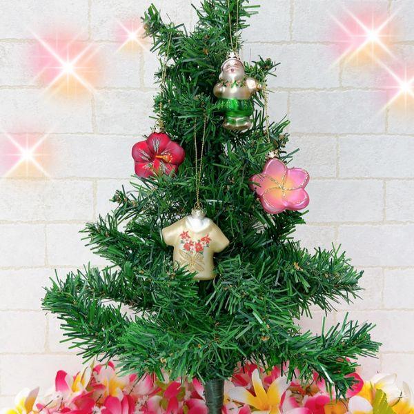 ハワイアンクリスマス オーナメント 飾り 4個入り ハワイアン ハワイ