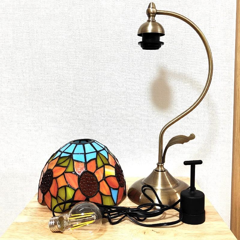 テーブルランプ フラワー おしゃれ ステンドグラス LED ライト お花