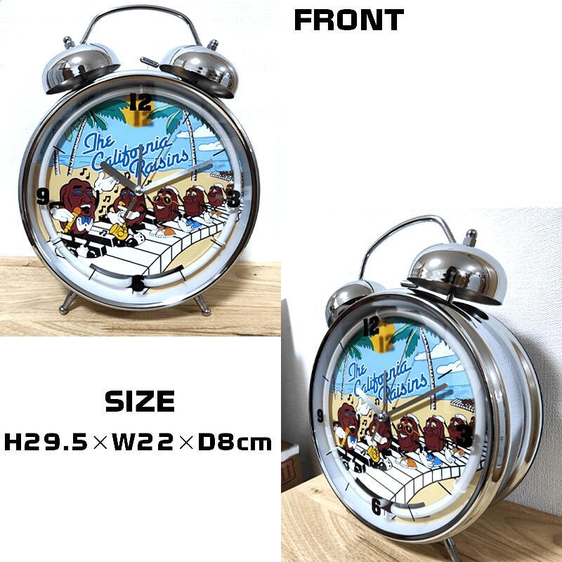 アメリカン レトロ 時計 ネオンアラームクロック ライト レトロ ピンク