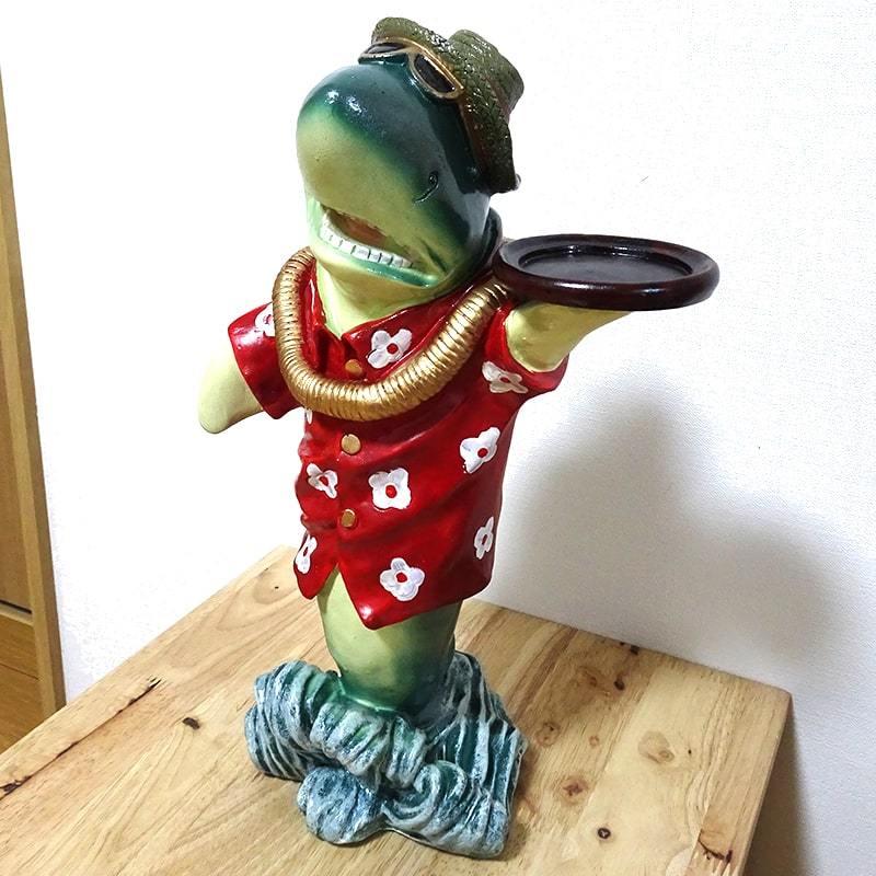 アメリカン レトロ 置物 かわいい サメ オブジェ Shark Waiter