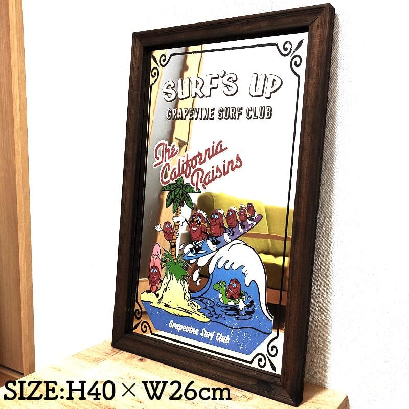 パブミラー 木製 レーズン かわいい 鏡 RAISIN キャラクター