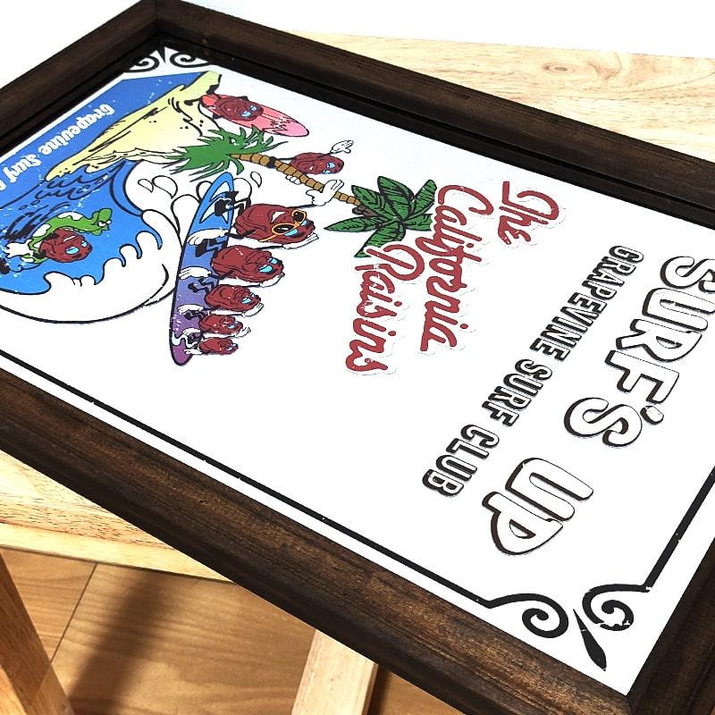 パブミラー 木製 レーズン かわいい 鏡 RAISIN キャラクター