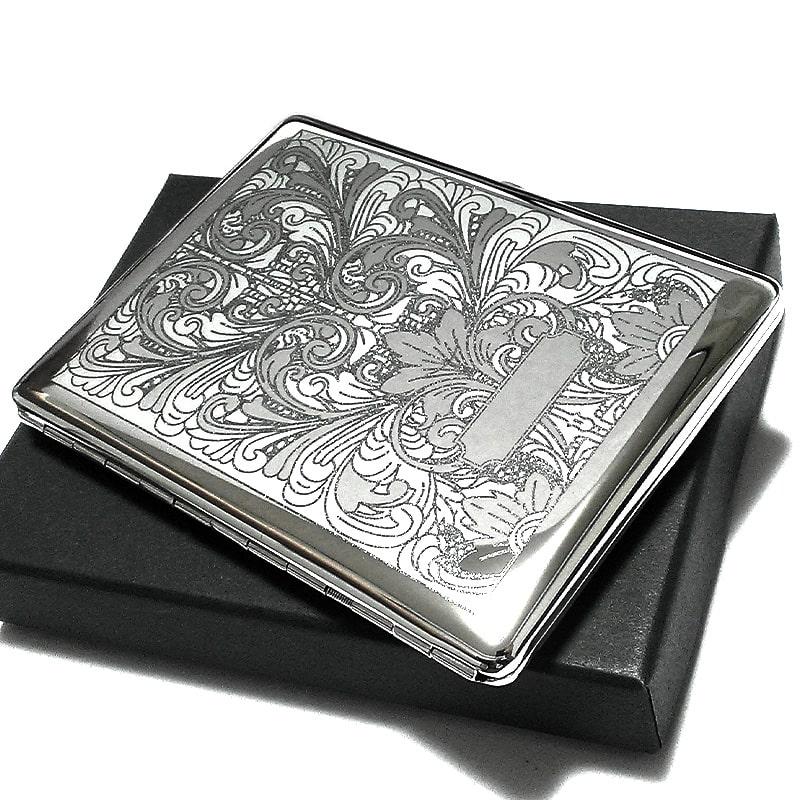 シガレットケース コスモス アラベスク ロング 9本 シルバー タバコ