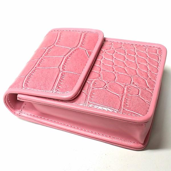 シガレットケース レディース タバコケース クロコ型押し ロングサイズ
