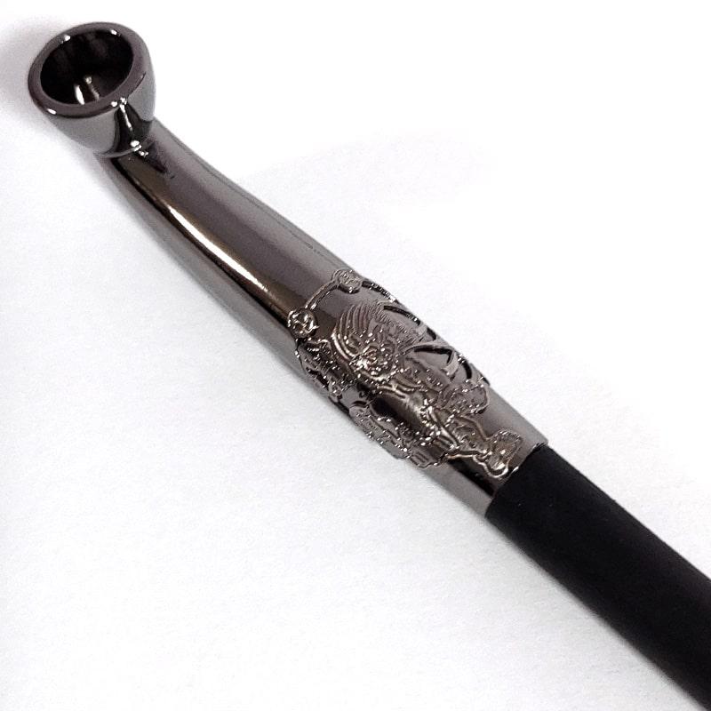 煙管 黒煙管 雷神風神 喫煙具 きせる ブラッククローム仕上げ 黒 TSUGE