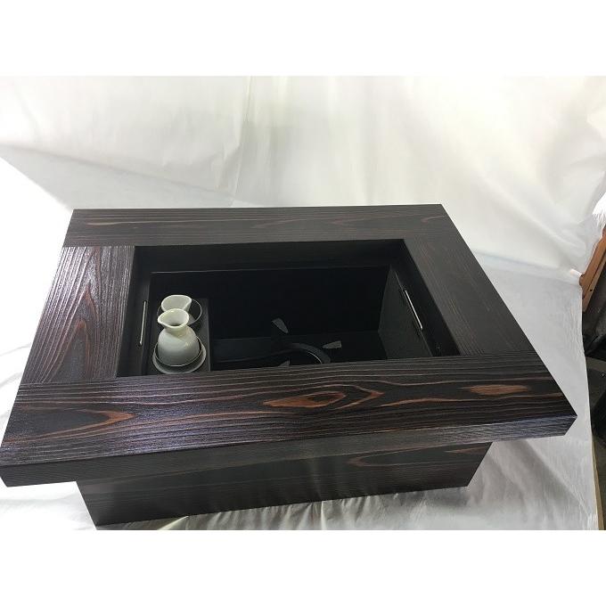 灰 五徳 酒燗器 徳利セット】ちび囲炉裏 5点セット 800X600X280mm 蓋