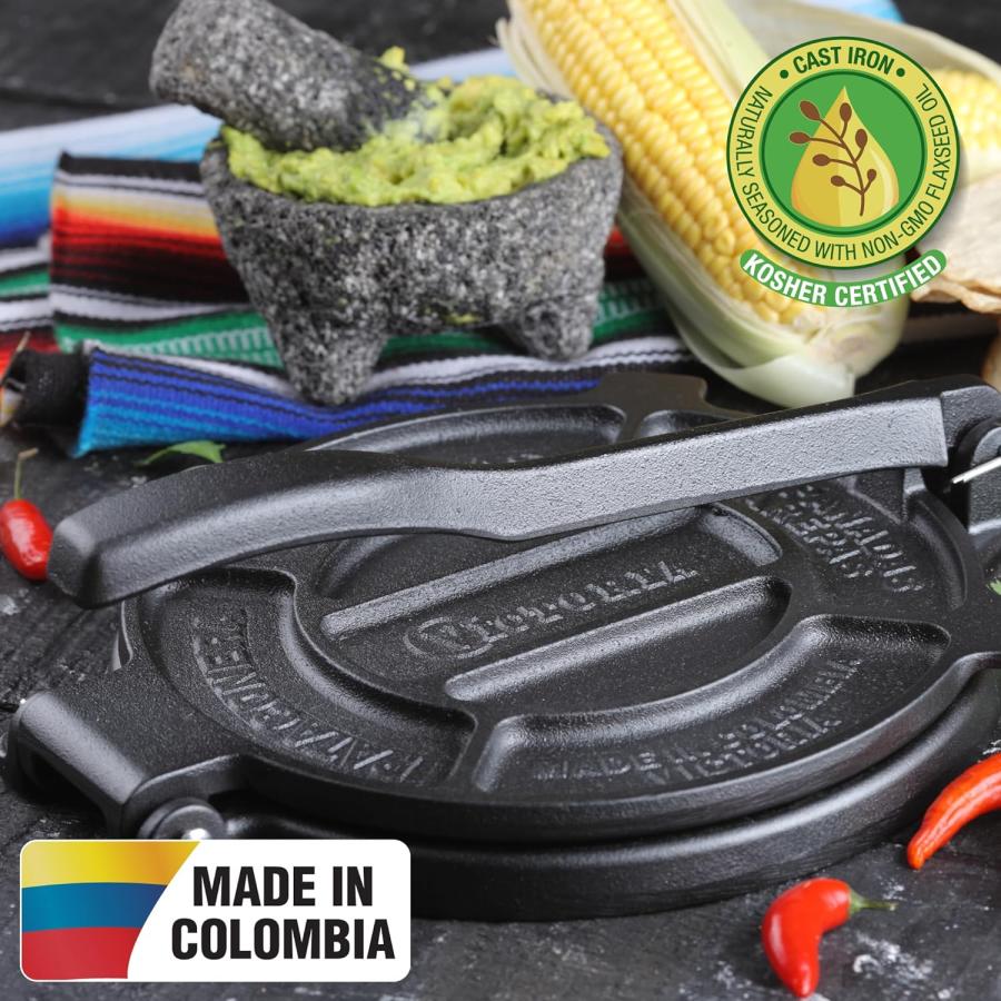 VICTORIA 8インチ トルティーヤプレス 20cm 鋳鉄製 Tortilla Press