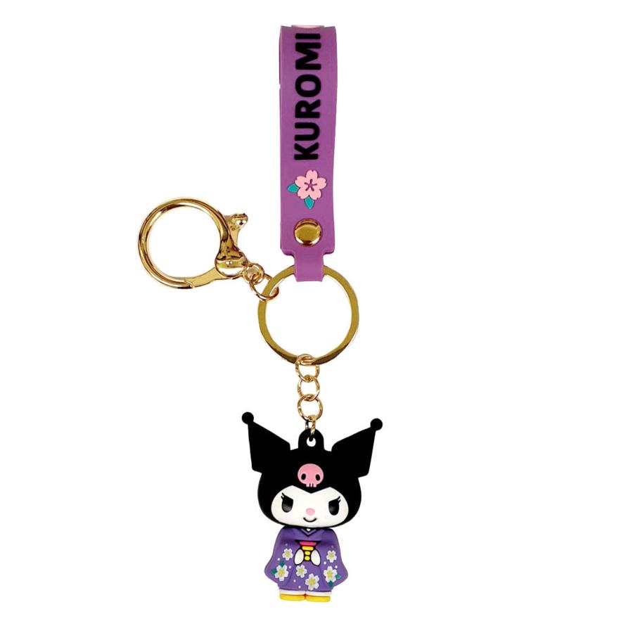 サンリオ 着物シリーズ ラバー立体キーホルダー クロミ （パープル