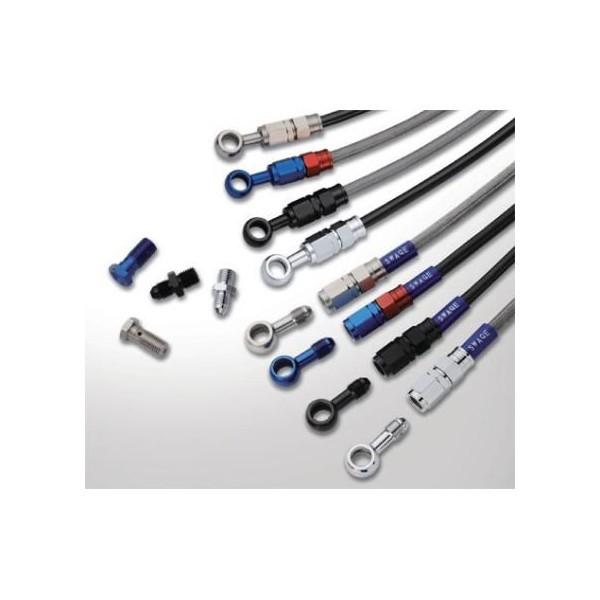 Swage-PRO リアブレーキホースキット スモークホース レッド／ブルー