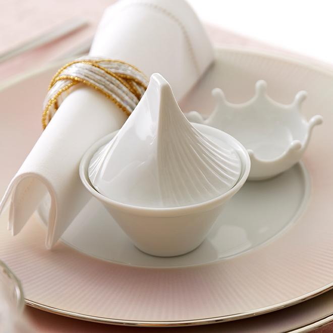 食器 洋食器 美濃焼 ふた付き 小鉢 豆鉢 珍味入れ おしゃれ フォールド