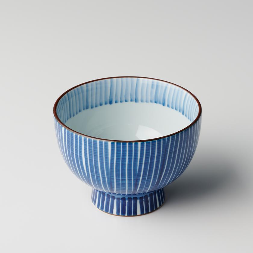 在庫限り／ 千筋千段 高台丼（大）15.5cm 有田焼 // 和食器 食器 磁器