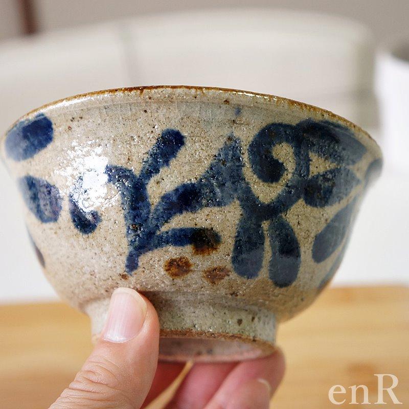 やちむん 茶碗 4寸 マカイ 呉須唐草 沖縄 陶器 皿 器 食器 お茶碗 ちゃ