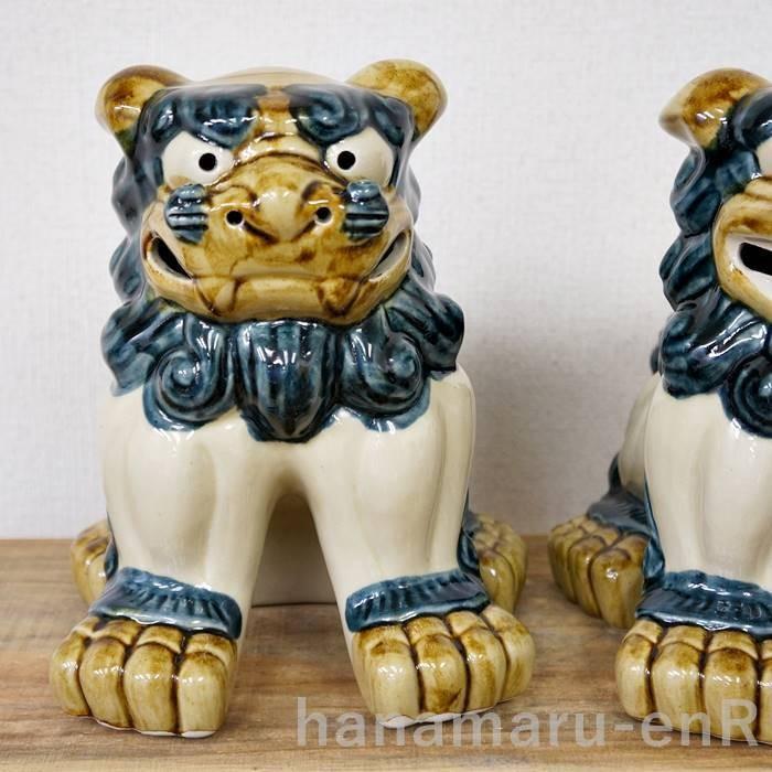 シーサー 置物 おきもの 特大 高さ22cm ゴス 琉球焼 朝日陶器 沖縄