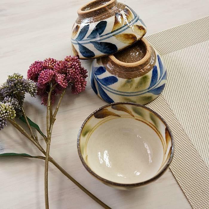 やちむん マカイ 3.5寸 茶碗 陶芸こまがた デイゴ柄 茶わん 皿 焼き物