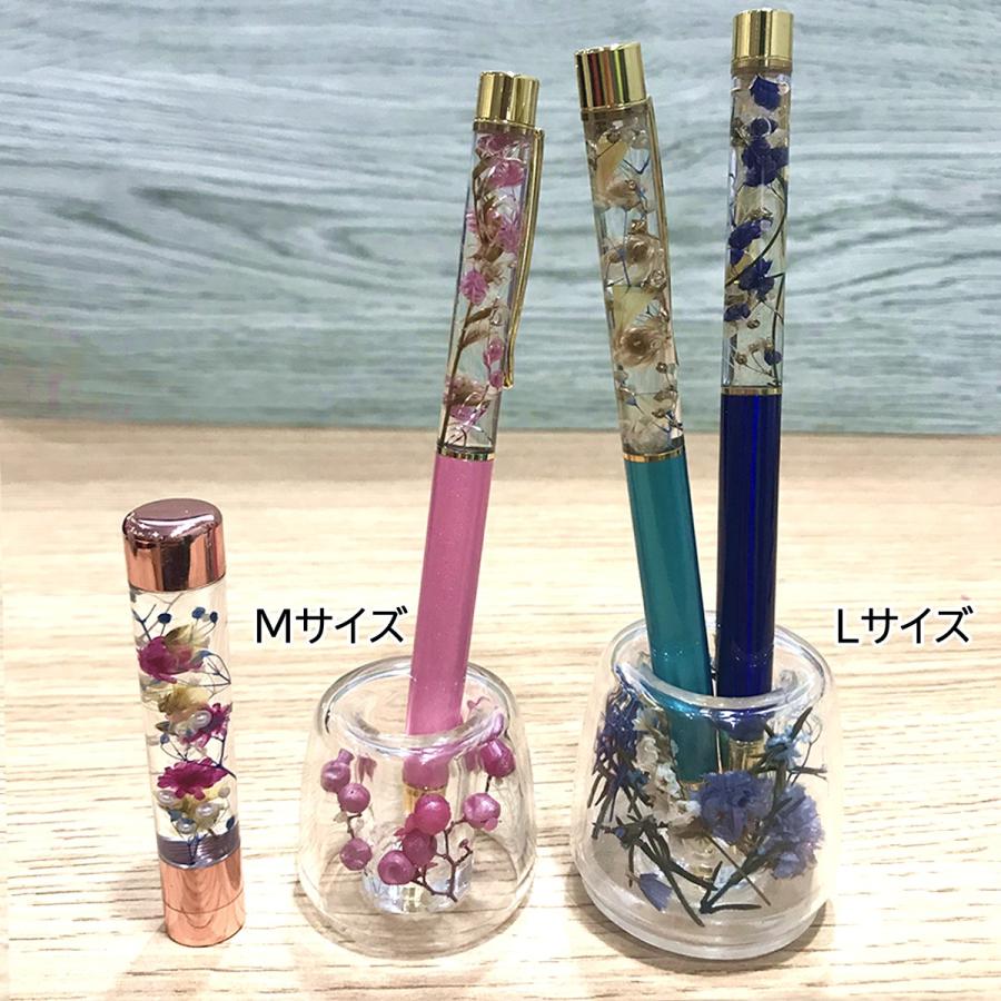 アクリルベース ハーバリウム歯ブラシ立て 印鑑立て ペン立て L 底蓋