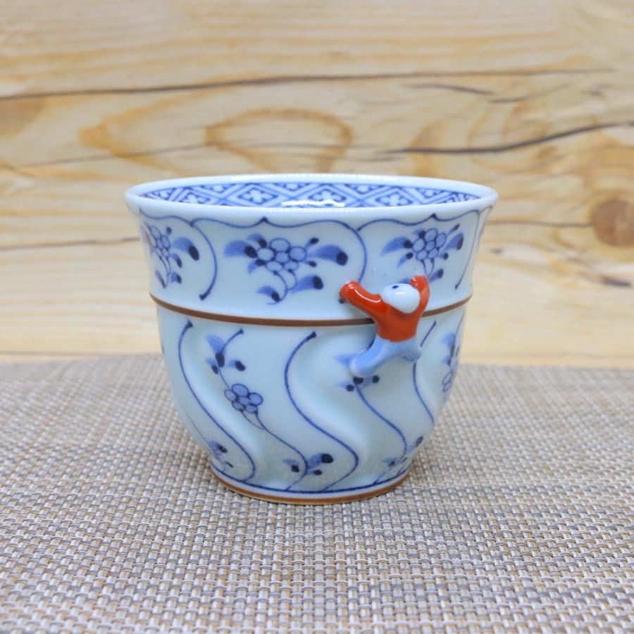 湯呑（湯飲み茶碗） 有田焼 波佐見焼 仙茶 割草花一閑人仙茶 大きめ