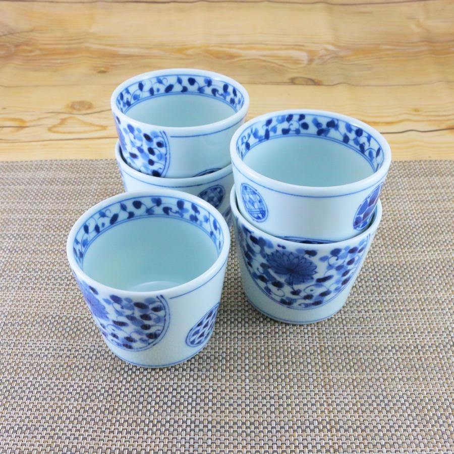 そば猪口 美濃焼 花伊万里A型蕎麦猪口（5個セット） コップ 湯呑｜和