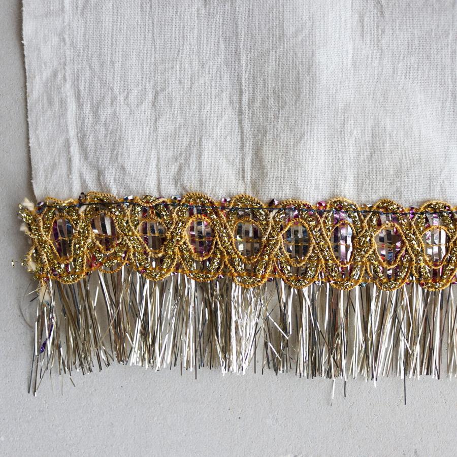 1点もの】スザニ刺繍 ミニ タペストリー クロス 花【約38.5×54cm