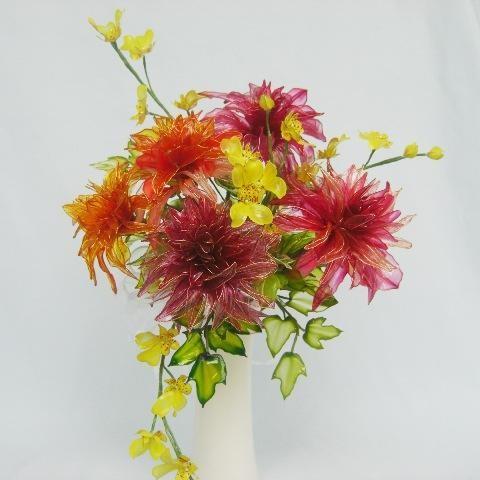 アメリカンフラワーダリアのウェディングブーケ : 花with-heartヤフー